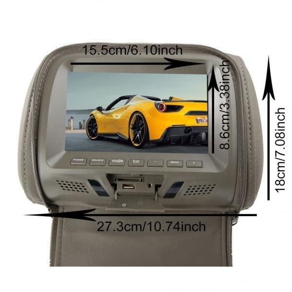 Universal 7 Inch Car Headrest Monitor Rear Seat Entertainment Player