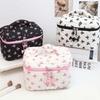 WTEMPO Элегантные косметички с принтом банта, большой вместимости, высококлассные женские сумочки для ухода за ногтями, дорожные сумки для хранения косметики, кошельки на молнии с двумя головками