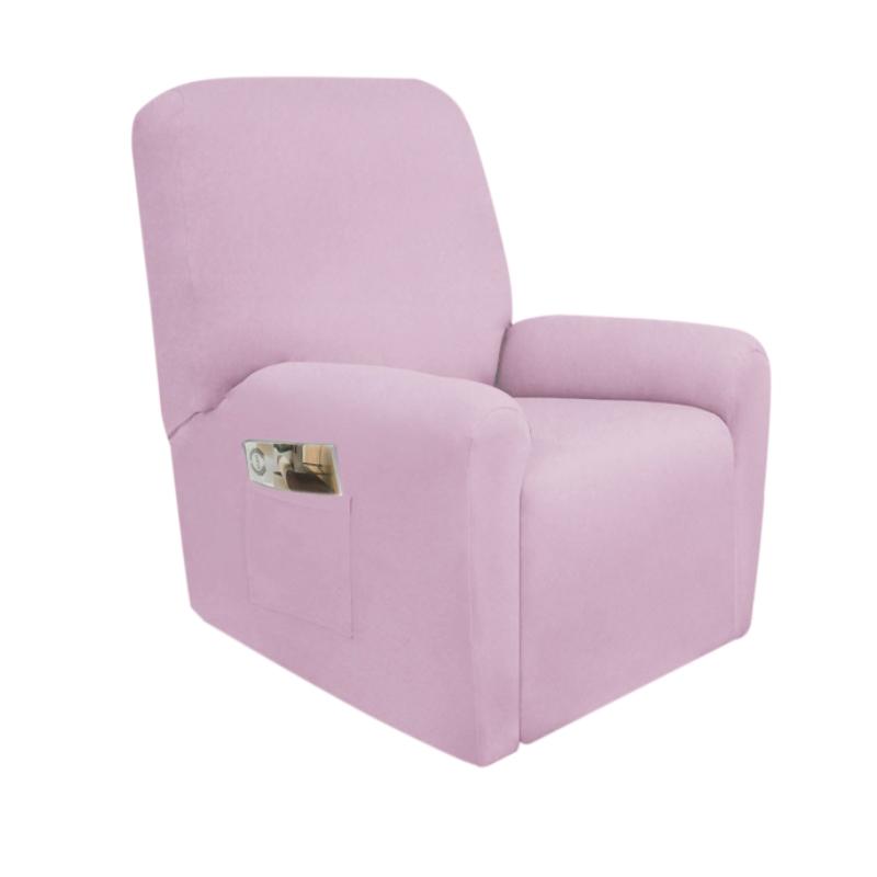 1 2 3 Seat Stretch Sectional Recliner Sofa Slipcover Soft Washable Furniture Protector Couch Cover with Elastic Bottom