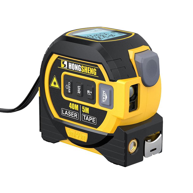 3 в 1 лазерный дальномер рулетка линейка 40M/60M лазерный дальномер ЖК-дисплей с подсветкой для измерения зданий