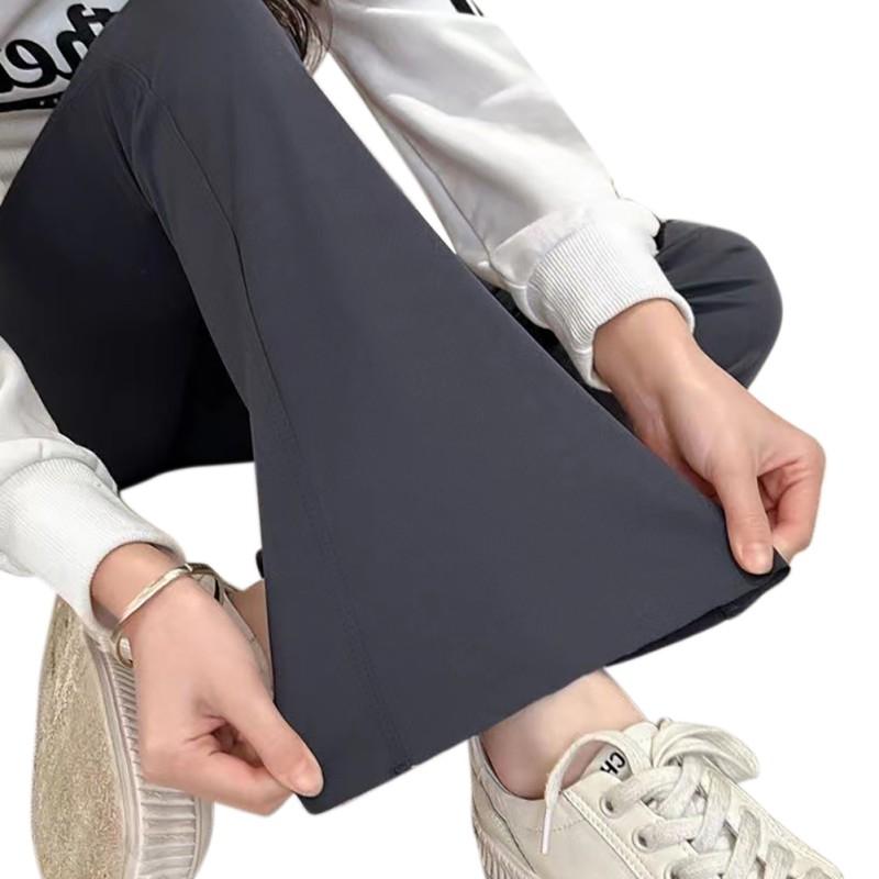 Детские узкие эластичные брюки, однотонные расклешенные брюки для девочек