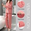 High Quality Large Size Women Cotton Pajamas Button Down Tops and Trousers Set Sleepwear Homewear Printing Nightwear Loungewear