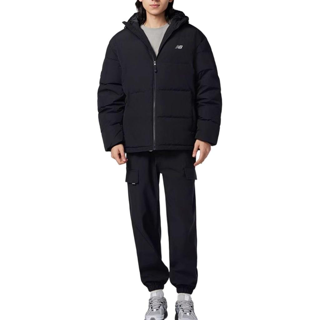 New Balance Зимняя пуховая куртка с логотипом NB Черная AMJ33339-BK