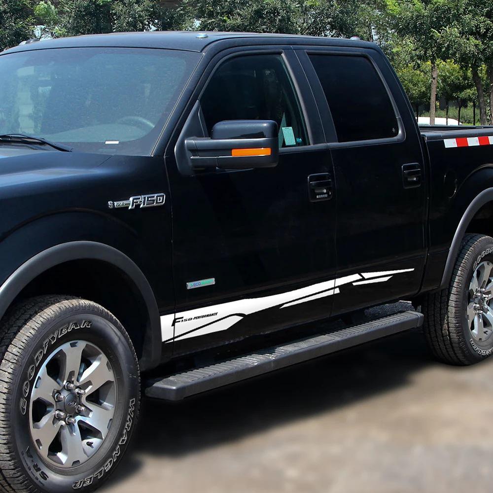 Декали на боковые юбки кузова Ford F-150 Raptor и наклейки для модификации автомобиля