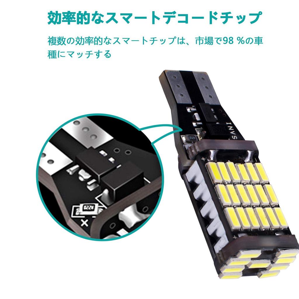 XADMIN Светодиодная лампа заднего хода, Лампа T15 / T16 W16W, CANBUS 45 рядов 4014 SMD