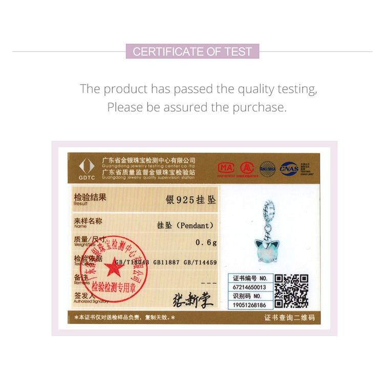 BAMOER Opal Cute Pony Pendant 925 Sterling Silver Charm Pendant for Original Bracelet Bangle Women Fashion Jewelry