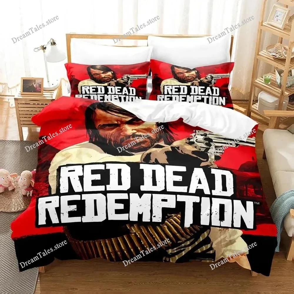 Кошмар Нежити Стиль Игры Red Dead Redemption Пододеяльник Наволочка Комплект Постельного Белья Чехол на Одеяло Двуспальная Кровать Домашний Текстиль