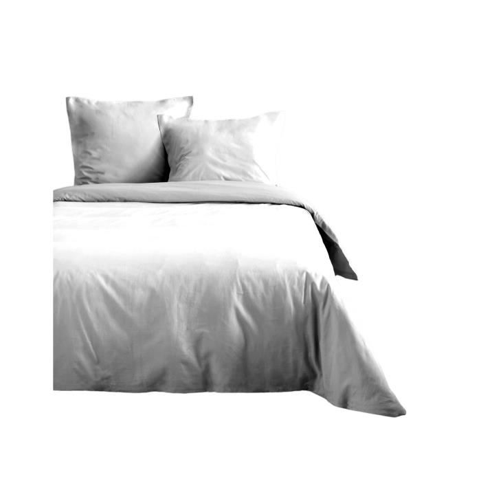 Housse de couette - Oeko-Tex - 220x240 cm - 100% Coton - Lavable à 30° - Uni Blanc