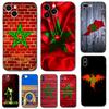 Черный чехол из ТПУ для iPhone 14 13 12 11 mini pro MAX 5 5s se 2020 6 6s 7 8 plus x 10 XR XS чехол марокканский флаг Марокко