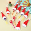 20 Pcs Christmas Candy Hat Finger Cap Lollipop Decoration Hats Mini Santa