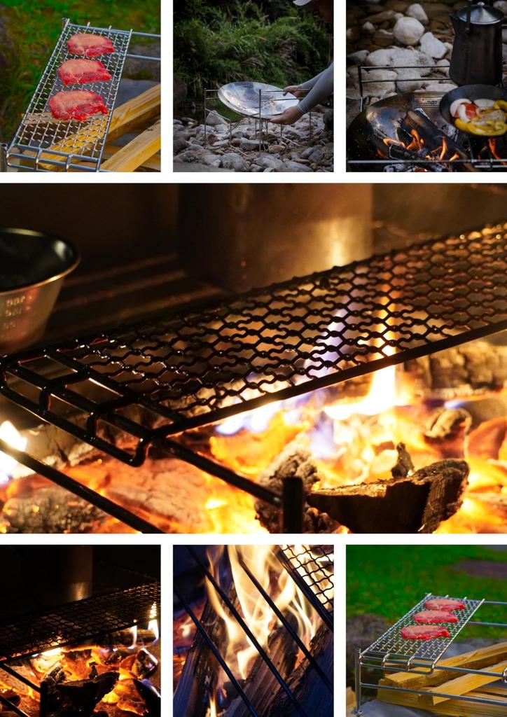 CAMPING MOON Fire Disc Solo Stand, Campfire Pit, Camping Trivet, Coleman, 30cm Fire Pit, FT-202-HJ