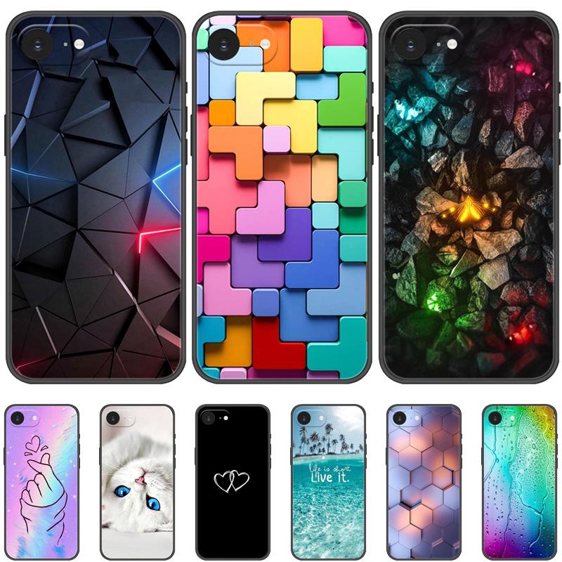 Чехол для телефона Для iPhone 16E iPhone16E SE 2025 SE4 5G Чехлы Мягкий силиконовый чехол Для iPhone SE4 Модный чехол Полная защитная оболочка