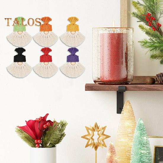 Набор для самостоятельного изготовления рождественской елки в стиле макраме, набор для плетения из хлопковой веревки, набор для ручного вязания в стиле бохо с кисточками для начинающих