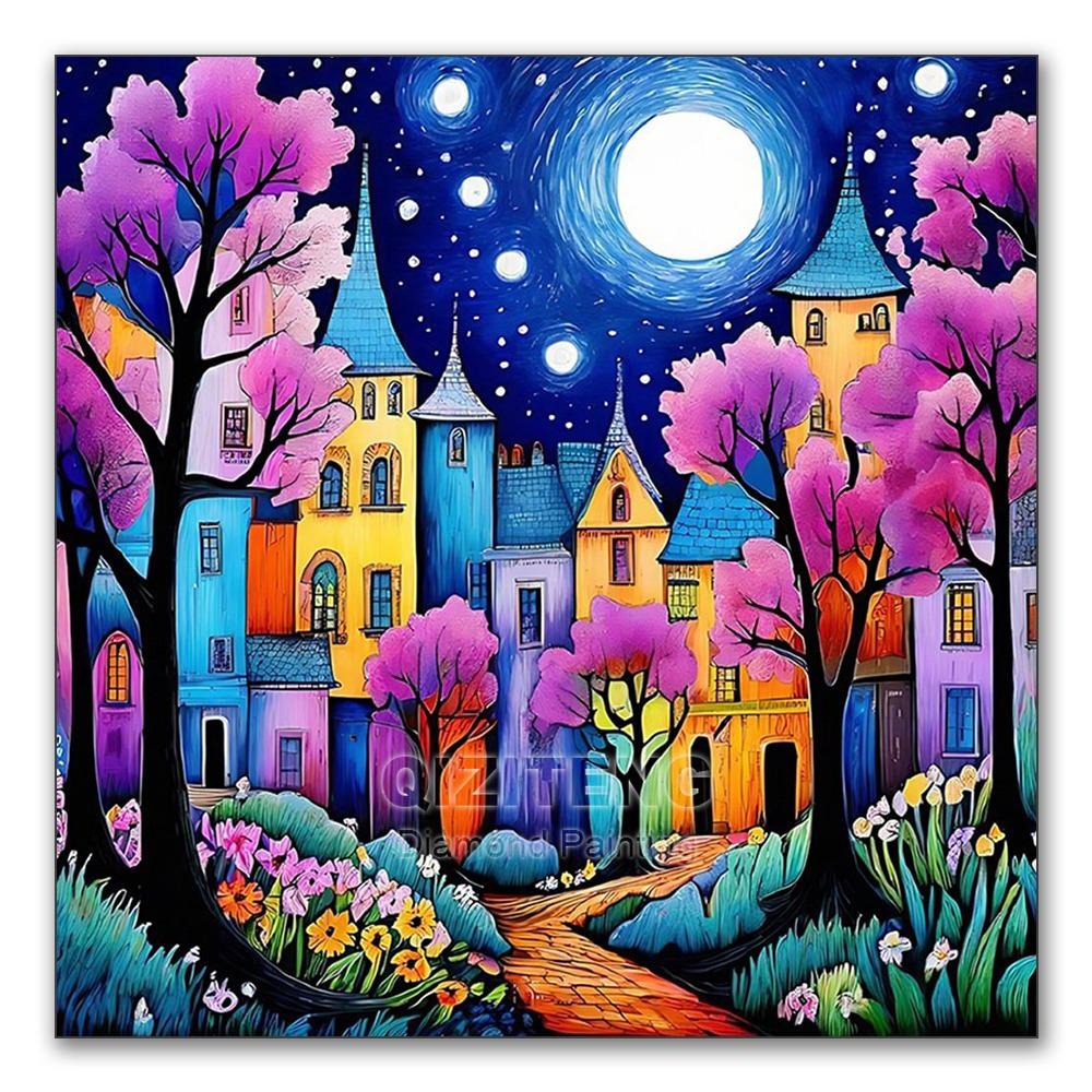 Full Diy 5d Round Diamond Painting Colorful Home Abstract Series Home Decoration Art Craft Mosaic Painting
