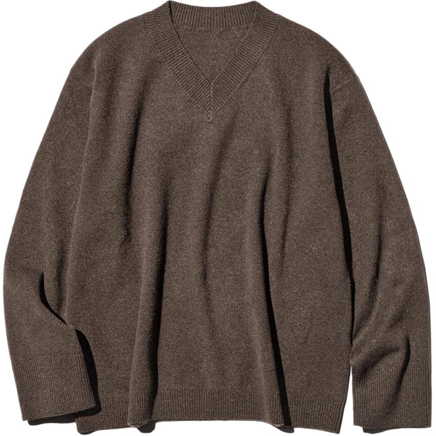 Uniqlo Удобный свободный женский свитер с V-образным вырезом 486320-38