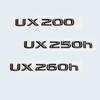 ABS Буквы Цифры UX200 UX250h UX260h Глянцевый Черный Логотип Шильдик Наклейка Для Lexus Серии UX Багажник Автомобиля Модификация Значок