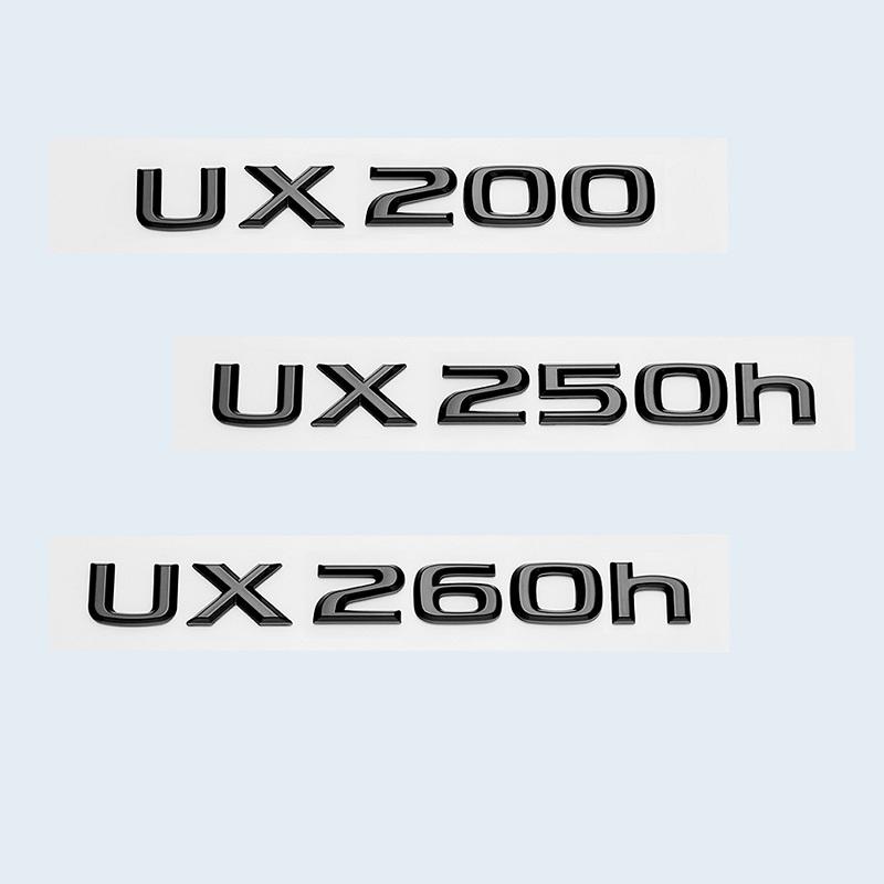 3D ABS Chrome Black UX200 UX250h UX260h Emblem Car Tail Letters Trunk Logo Badge Sticker for Lexus UX Series Accessories