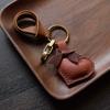 Original Hand-sewn Alran Sheepskin Peach Heart Bag Pendant, Car Key Pendant Female, Gift Keychain