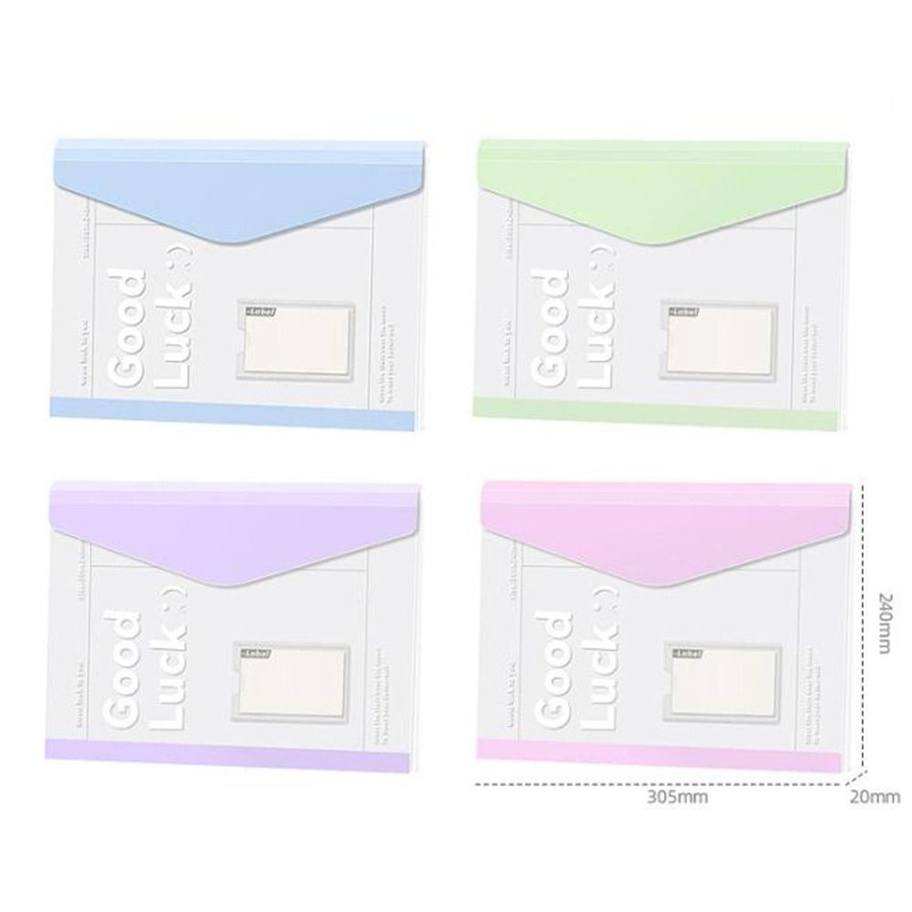 4Pcs Transparent Exam Paper Storage Bag Waterproof Expandable Binder Pockets Back To School