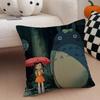 Animei My N-NeighborS T-Totoro Pillow Case Anti-dustmite Pillowcase Invisible Zipper Silky Short Plush Sofa Cushion Cover