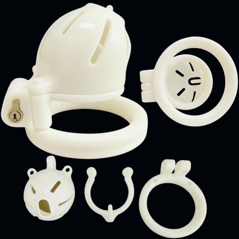 New Small Short Resin Chastity Cage Body-Safe Discreet Lower Body Wear Anti-Masturbation Lock for Men Adult Sex Toys BDSM 18+