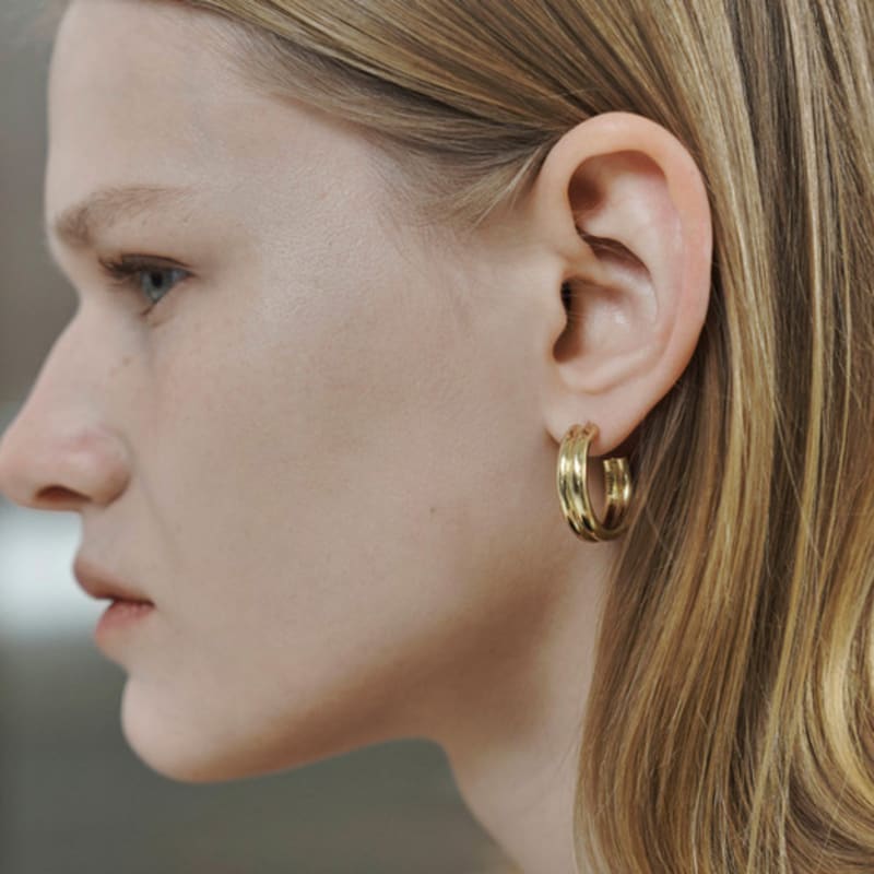 ALLTER Orbit_two lines earring(G)