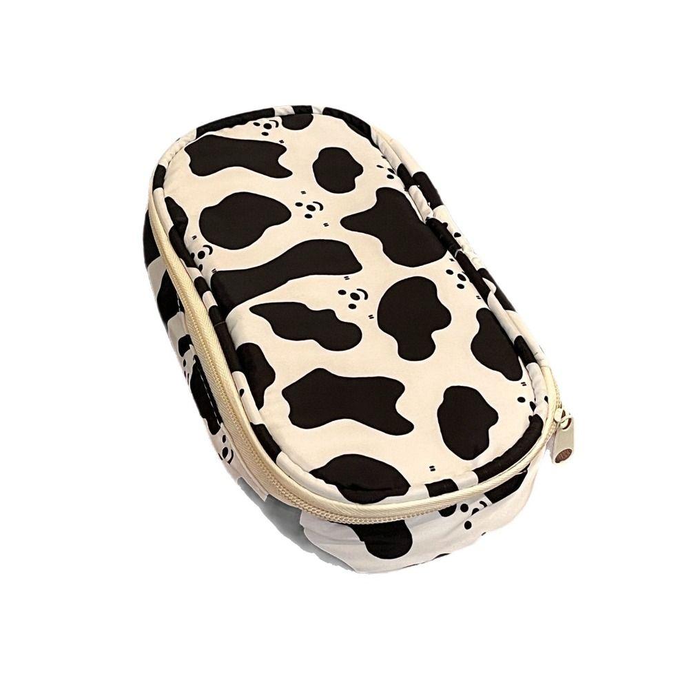 Large Capacity Pen Bag Cow Patterned Stationery Bag New Pencil Case  Students Supplies
