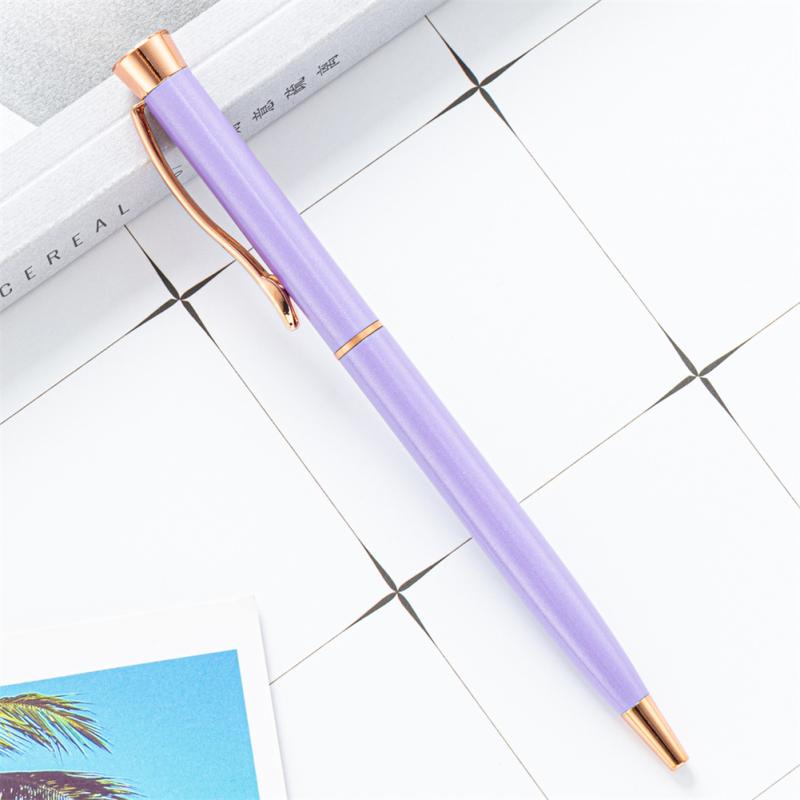 Металлическая шариковая ручка, многоцветная вращающаяся шариковая ручка, пишущий инструмент для школьных канцелярских принадлежностей, офиса