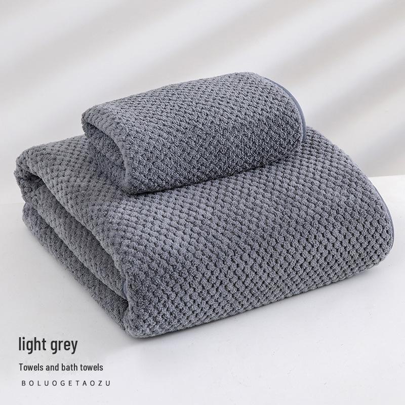 Комплект из 3 быстросохнущих полотенец из кораллового флиса - впитывающий хлопок для ванной, пляжа и дома