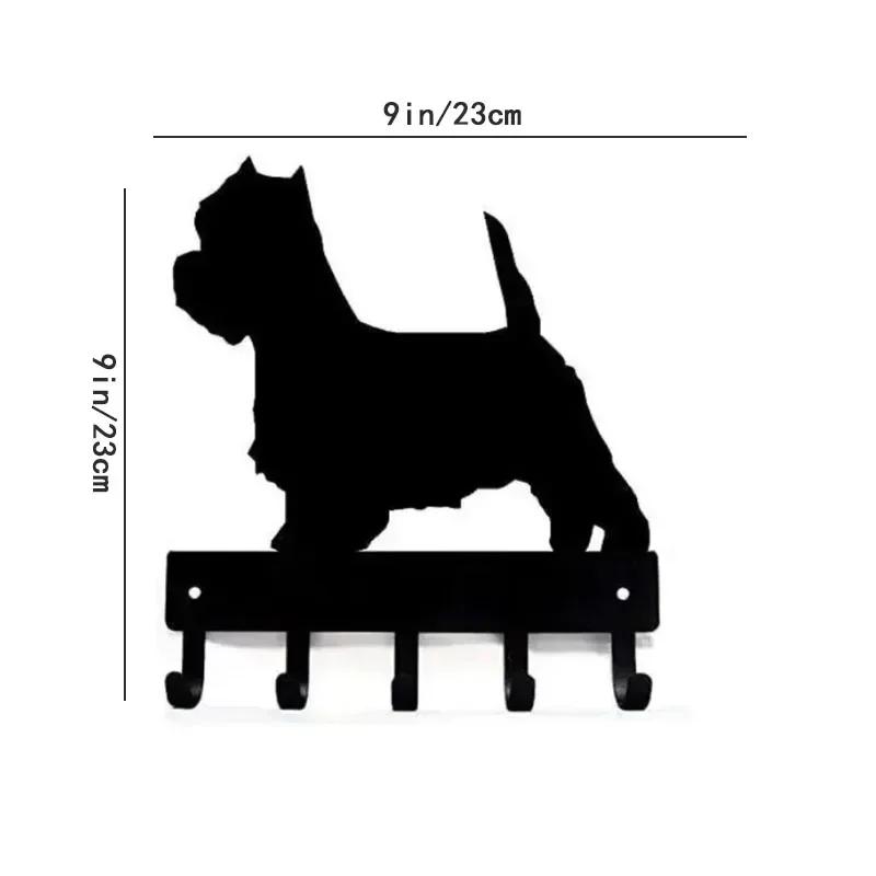 Вешалка для ключей West Highland Terrier Westie Dog - 6 дюймов/9 дюймов металлическая настенная картина Идеальный подарок для любителей собак породы Вести