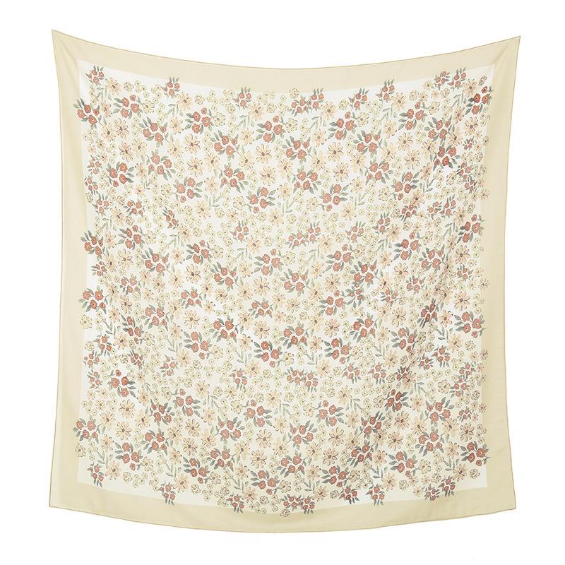 Autumn and Winter Hot-selling New Floral Printing Large-size Square Scarf Women's Popular Malay Women's Headscarf