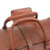 Handmade Brown Leather Duffle Bag: Personalized Weekender Travel Bag