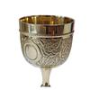 Solid Brass Wine Goblet Glass Handmade Engraved Brass Embossed Chalice Goblet