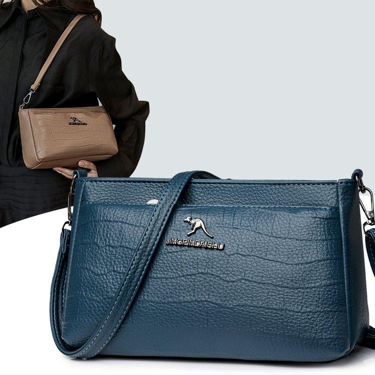 Маленькая квадратная сумка с крокодиловым узором 2024 года, летняя новая модная повседневная сумка-мессенджер, простая женская сумка через плечо, женская сумка для внешней торговли