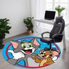 1 шт. Круглый ковер Tom & Jerry для офиса, коврик для помещений, подходит для офиса, под офисные стулья, спальни, гостиной, домашнего декора, декора комнаты