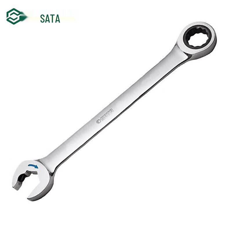 Комбинированный гаечный ключ SATA с трещоткой и рожковым зевом