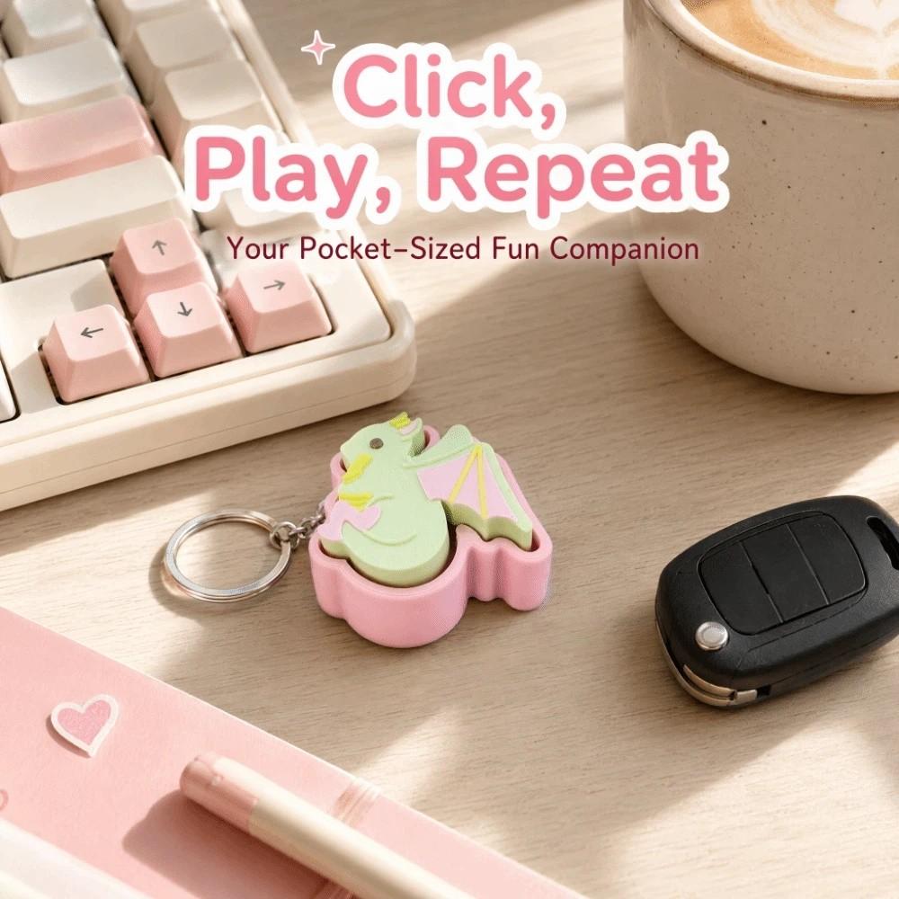 Creative Special Shape Keycap Pendant 3D Printed Decompression Button Toy School Bag