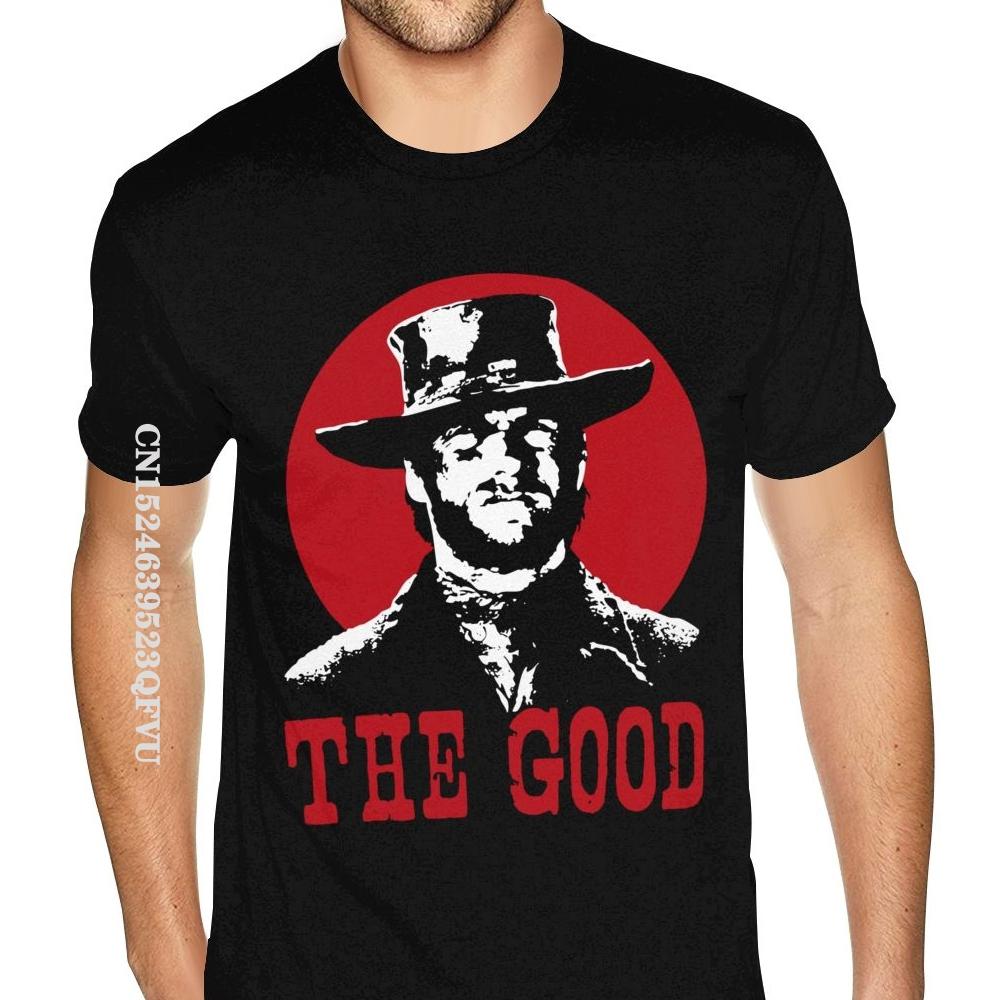 Геометрический The Good The Bad And The Ugly Клинт Иствуд Футболки Футболка Мужская Графическая Черные Футболки Рубашка