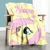 Little Pony (5) Customize Text Blanket Lightweight Personalized Blanket Comfortable Great for Sofa Livingroom Picnics Home Decor Four Seasons Universa