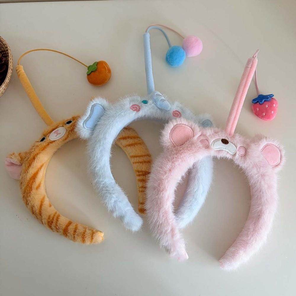 Panda Adorable Hair Hoop Wacky Girls Cartoon Hairband Cute Cat Fishing Plush Headband Party