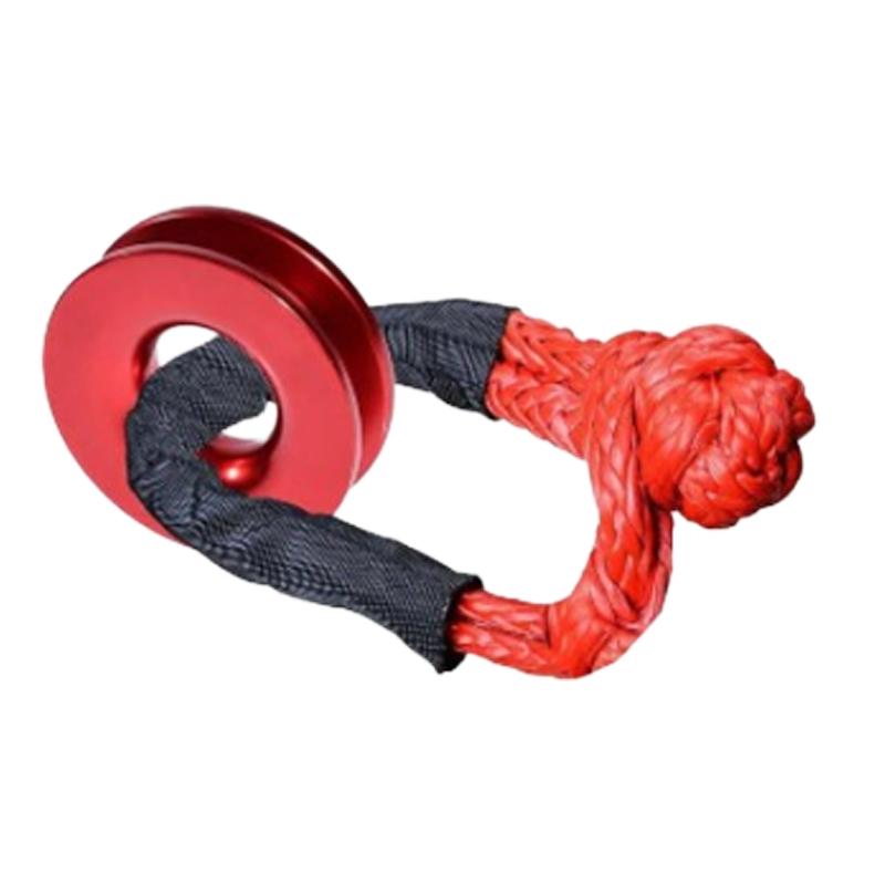 Устойчивый к повреждениям синтетический мягкий буксировочный трос гибкая скоба защитный рукав кольцо для буксировки прицепной ремень тяговый 17т джип грузовик внедорожник