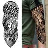 New 1 PC 480*170MM Super Large Compass Wolf Head Eye Fake Lion God Feather  Temporary Tattoo Sleeves For Men Women Tattoo Full Arm Tattoo Sticker