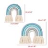 62KD Macrame Rainbow Wall Hanging Decoration Boho Nursery Baby Kids Room Home Decor Baby Shower Party Supplies