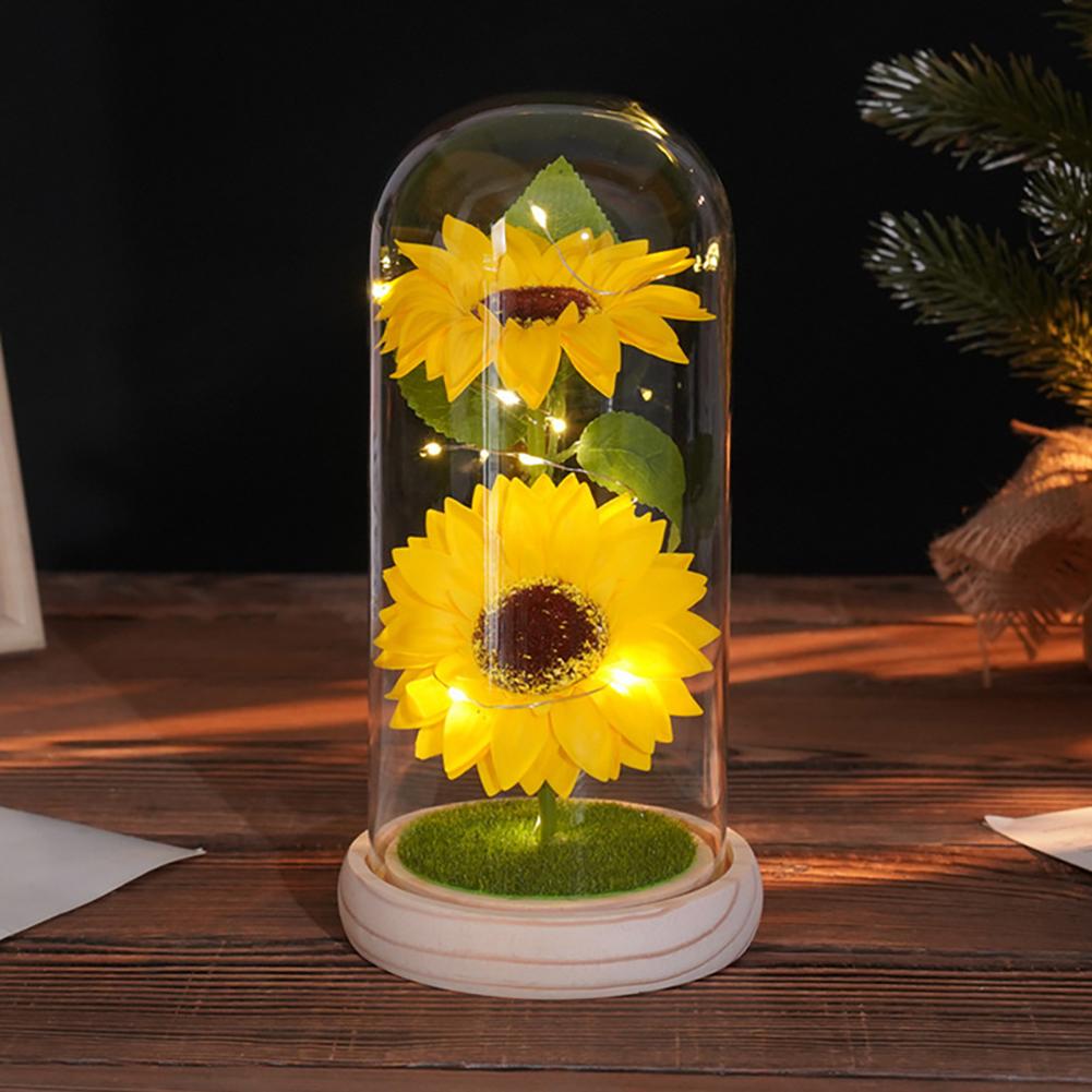 Artificial Flowers Colorful Sun Flower Gift Light Up Sun Flower Wedding Decoration