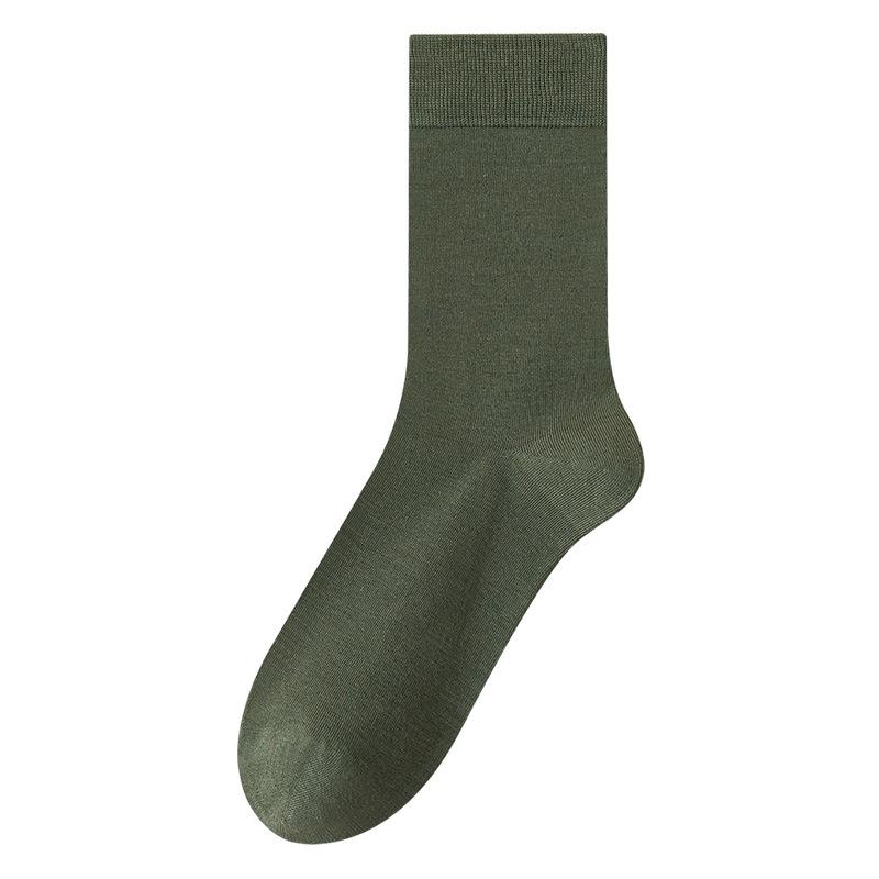 Mulberry Silk Autumn Anti-odor Mid-calf Men's Socks, Modal Boneless Men's Long Socks, Antibacterial and Anti-odor Autumn and Winter Loose Socks