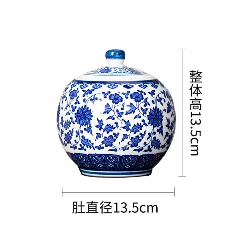 Керамические банки в китайском стиле для дома, гостиной, рабочего стола, хранения консервированных аксессуаров, креативные и изысканные украшения для чайных банок