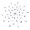 1 Pcs Silver Metal Jeweled Wall Art Bling Crystal Sun Burst Rhinestone Wall Hanging Diamond Accents For Bedroom Living Room