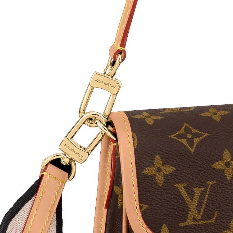 LOUIS VUITTON Diane Coated Canvas Shoulder Bag, Baguette Bag, Portable Crossbody Bag, Shoulder Bag Small Women's Brown M45985