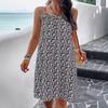 Women's Summer Dress Sleeveless Suspender Floral Dress