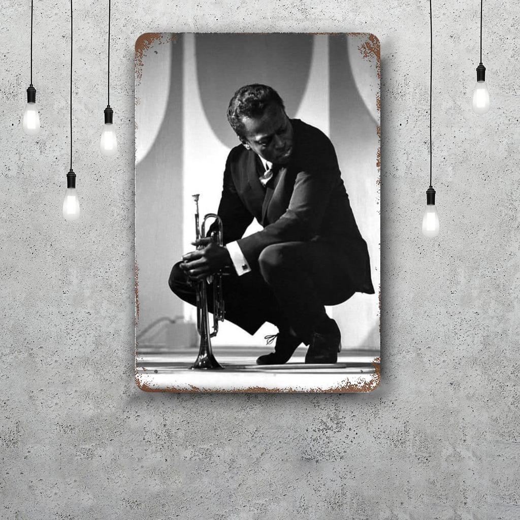 Miles Davis Vintage Metal Tin Signs Posters Decor Retro Metal Plaque Wall Art Decor for Garage Bar